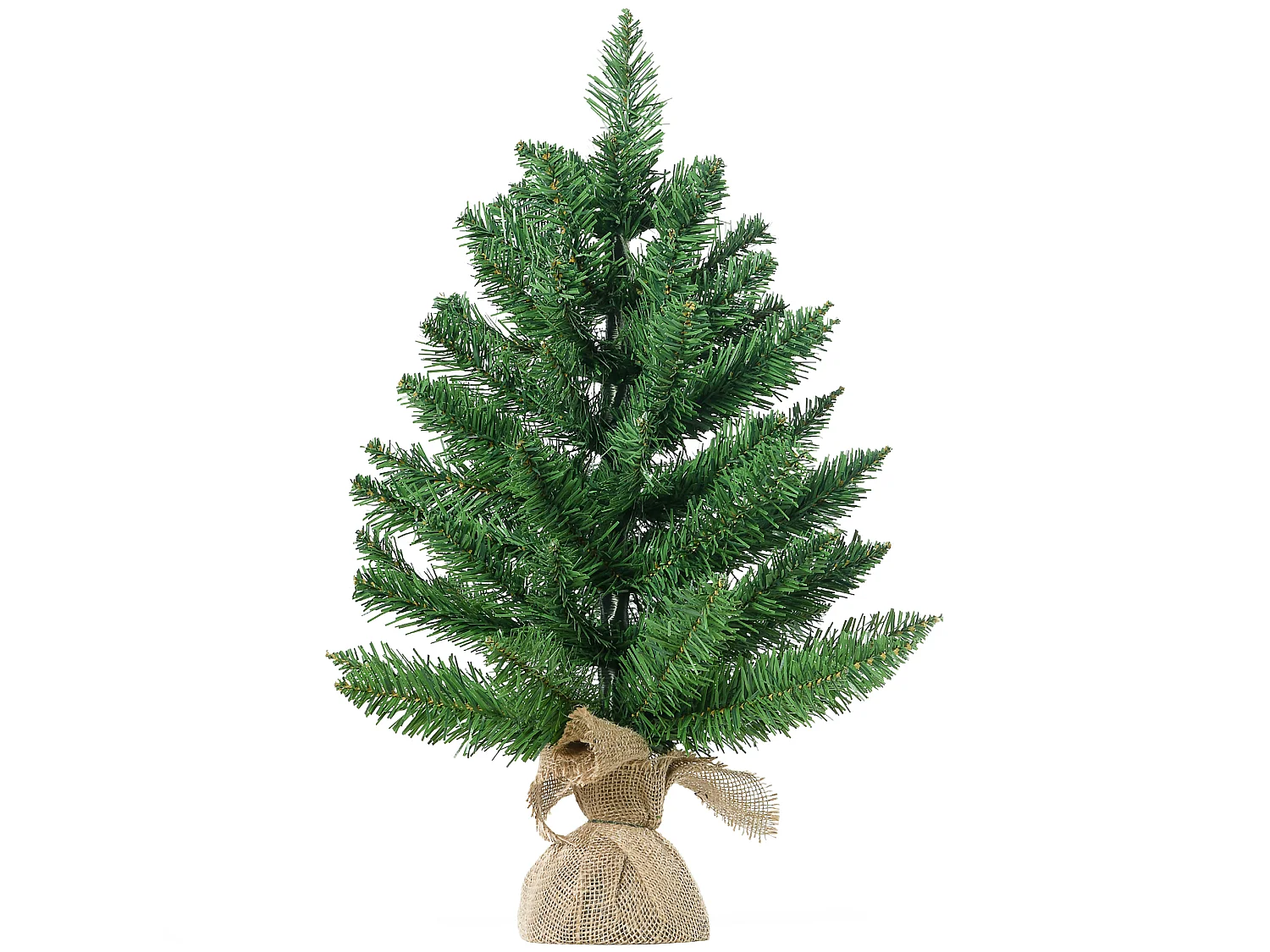 Albero di natale con rami folti e aghi realistici in pvc verde