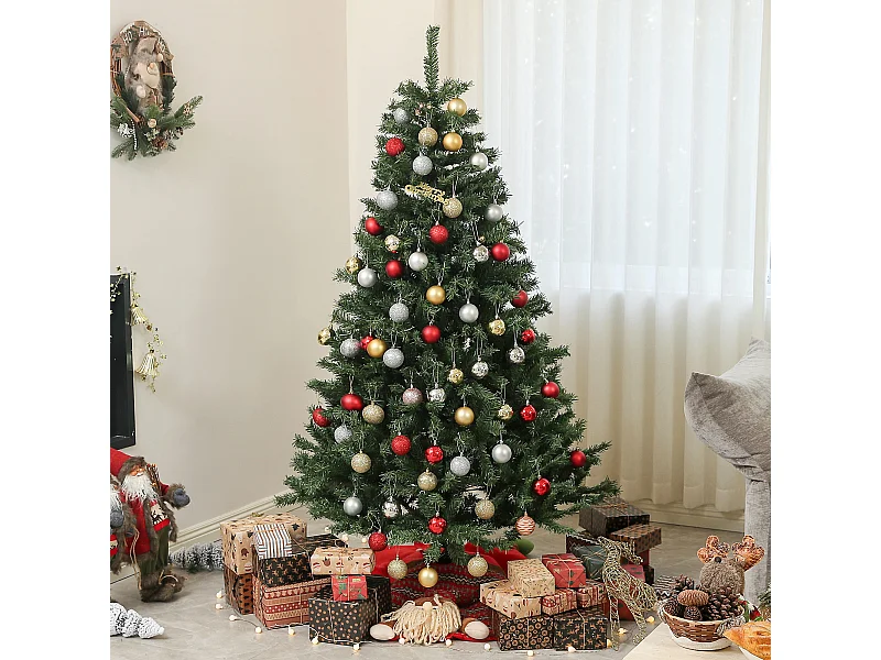 Albero di natale artificiale da 180 cm con 1000 rami verde