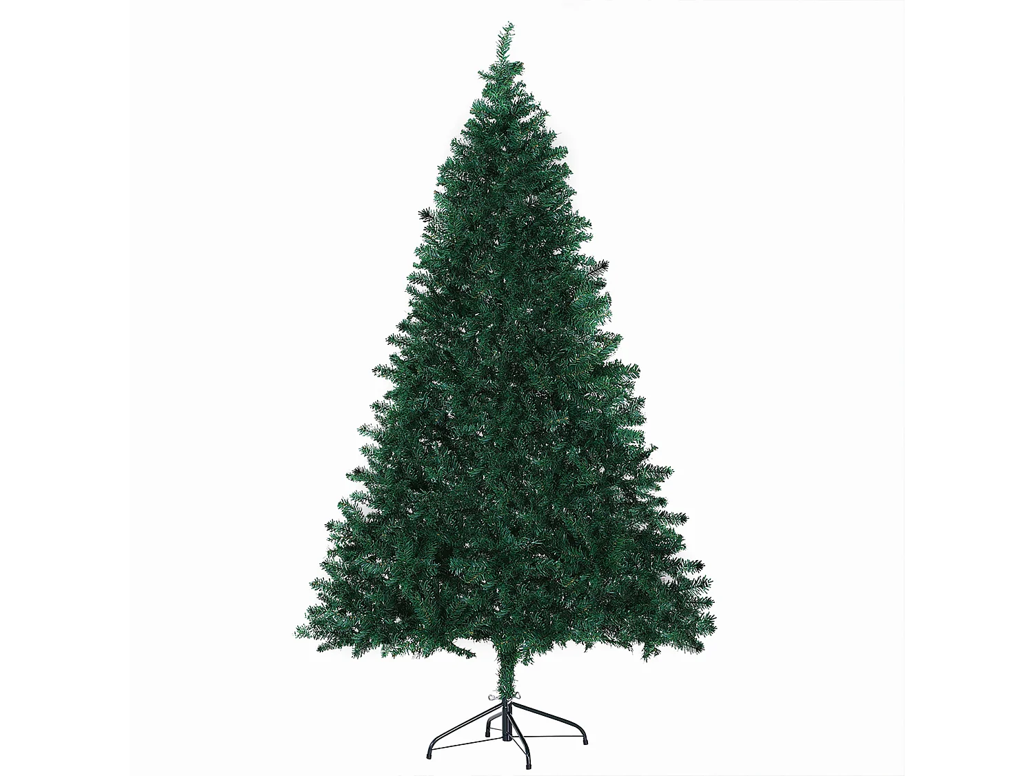Albero di natale artificiale con rami rigogliosi in pvc verde