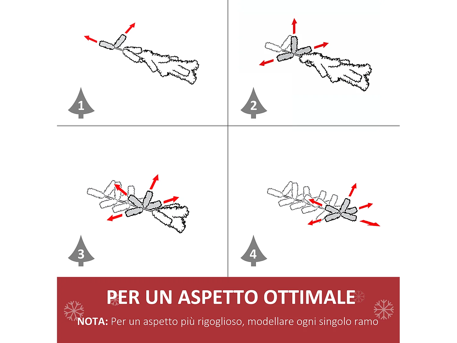 Albero di natale artificiale con rami rigogliosi in pvc verde