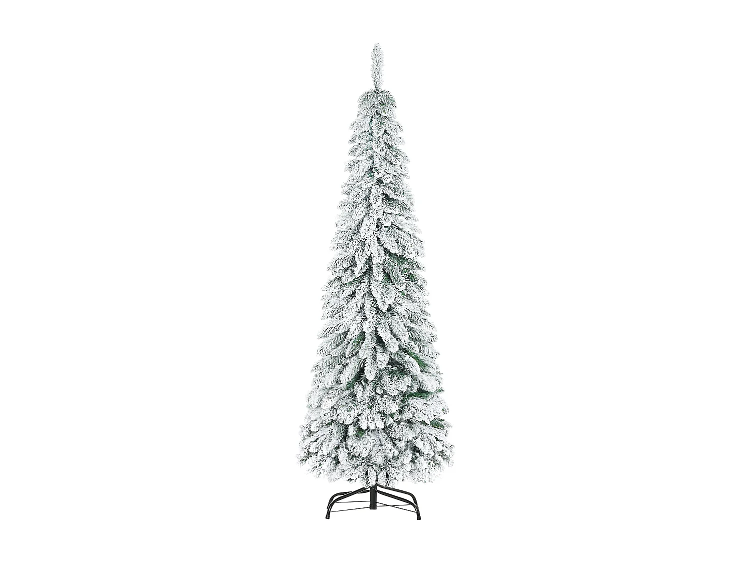 Albero di natale 180cm innevato con 523 rami e base in acciaio