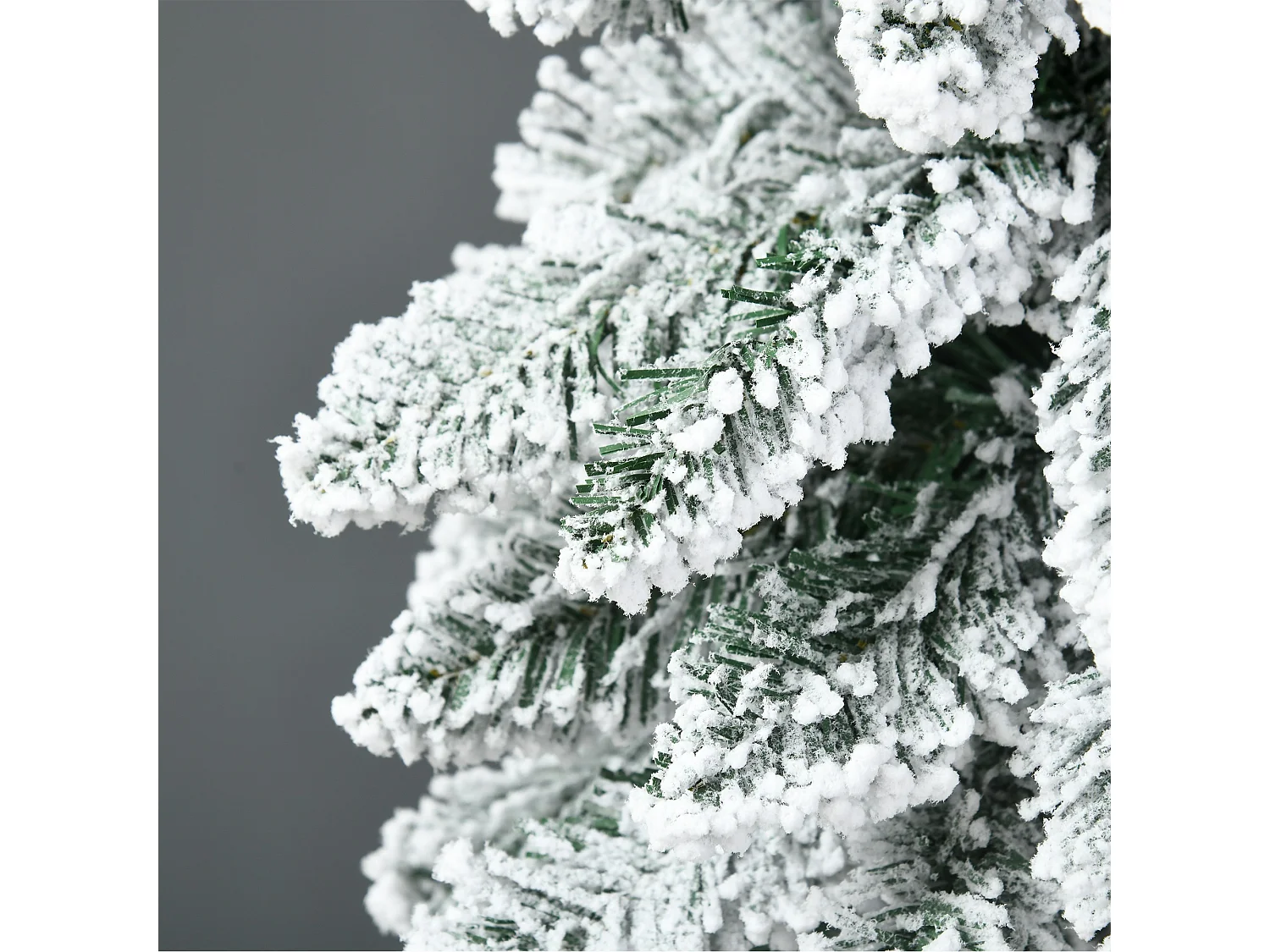 Albero di natale 180cm innevato con 523 rami e base in acciaio