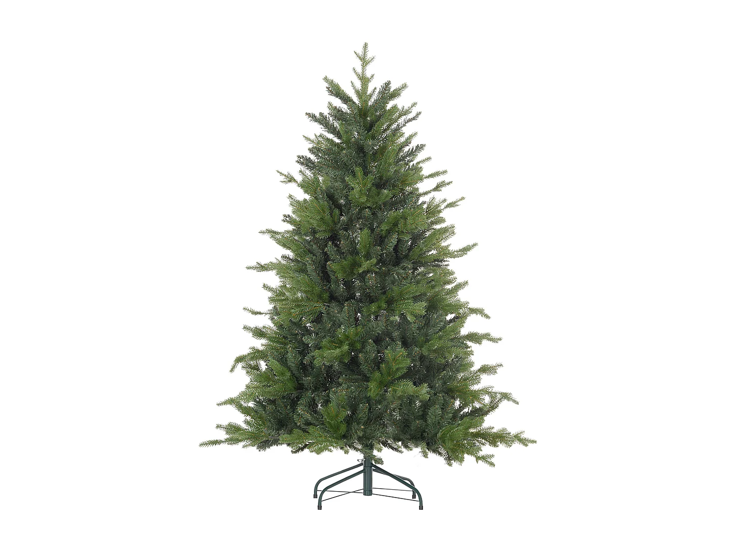 Albero di natale 150 cm verde artificiale con base in metallo