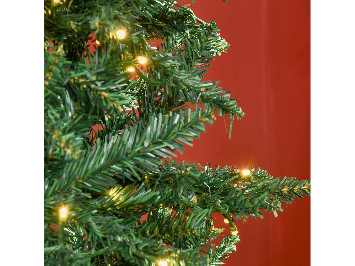 Albero di natale artificiale 225cm 450 luci 1146 rami e base