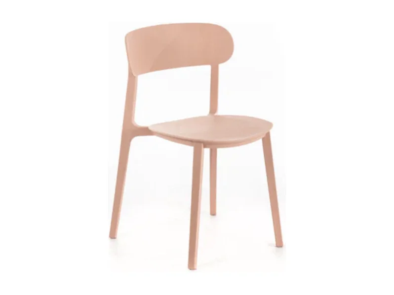 Adua, Set di 4 Sedie in polipropilene (52cm X 48cm H. 77,5cm)| Duzzle