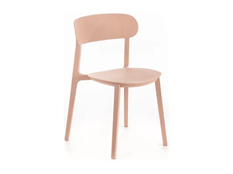 Adua, Set di 4 Sedie in polipropilene (52cm X 48cm H. 77,5cm)| Duzzle