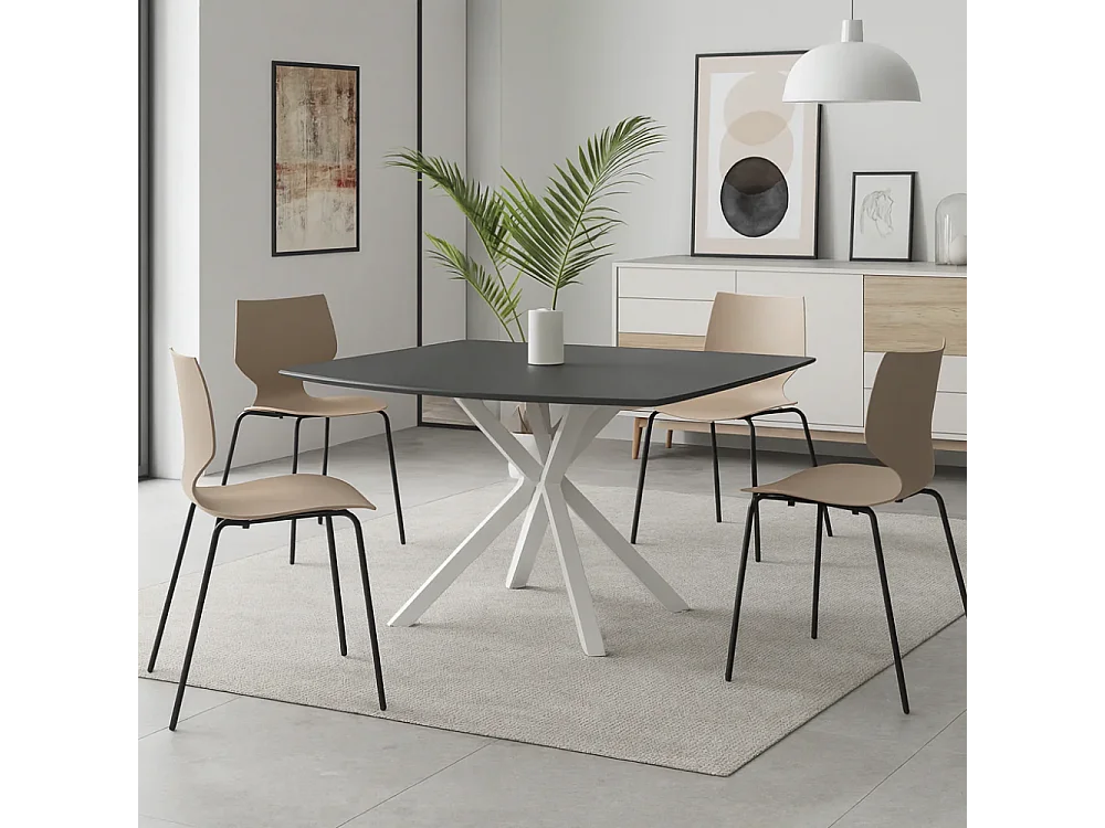 Elite, Set di 4 Sedia in polipropilene (50cm X 51cm H. 77cm)| Duzzle