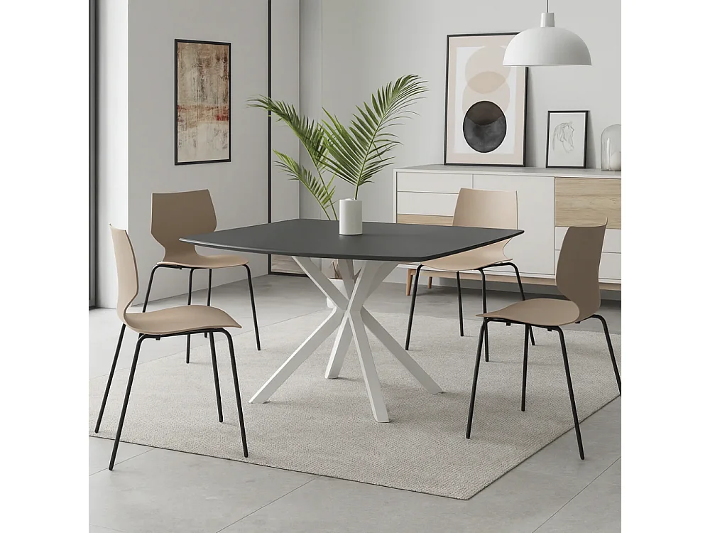 Elite, Set di 4 Sedia in polipropilene (50cm X 51cm H. 77cm)