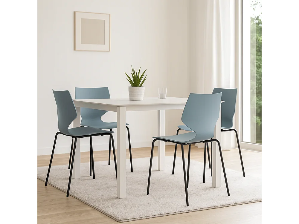 Elite, Set di 4 Sedia in polipropilene (50cm X 51cm H. 77cm)