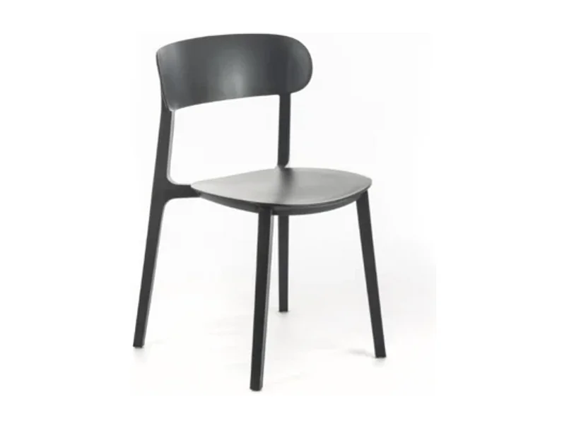 Adua, Set di 4 Sedie in polipropilene (52cm X 48cm H. 77,5cm)| Duzzle