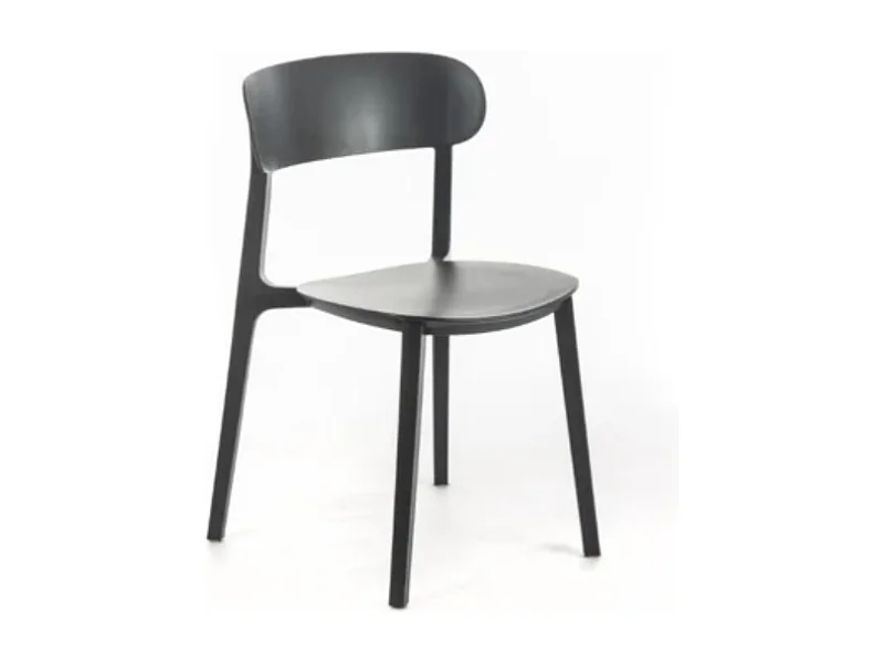 Adua, Set di 4 Sedie in polipropilene (52cm X 48cm H. 77,5cm)