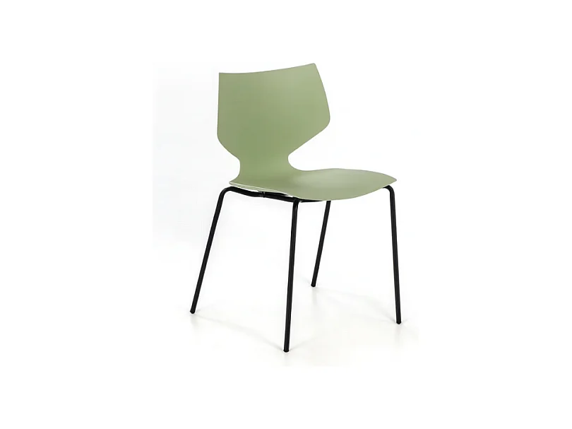 Elite, Set di 4 Sedia in polipropilene (50cm X 51cm H. 77cm)| Duzzle