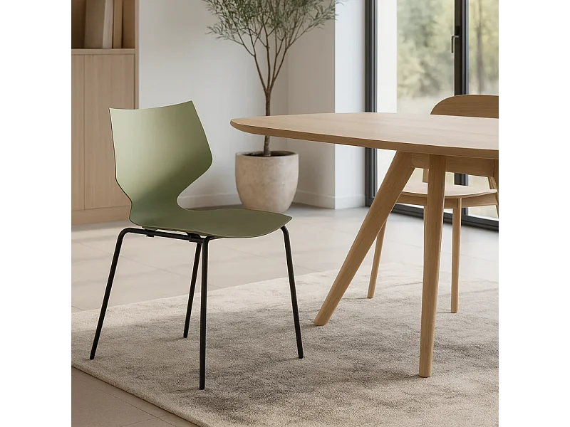 Elite, Set di 4 Sedia in polipropilene (50cm X 51cm H. 77cm)