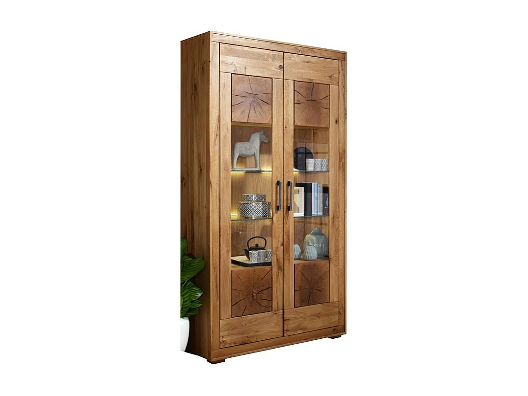 Vitrine 1.1x0.4x2.01 m chêne huilé Andromeda WZ-0315