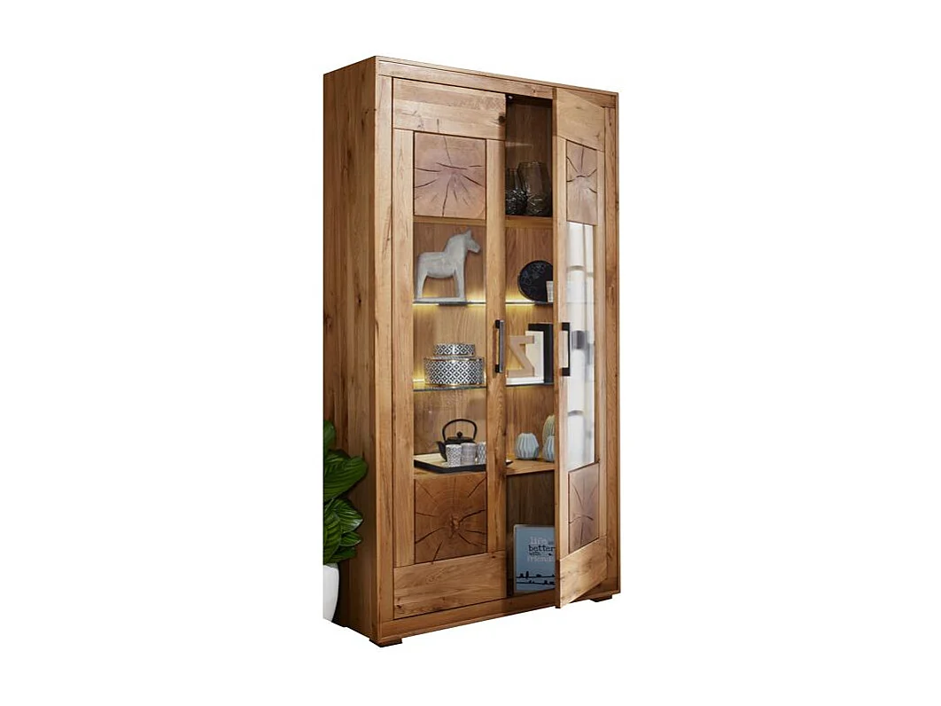 Vitrine 1.1x0.4x2.01 m chêne huilé Andromeda WZ-0315