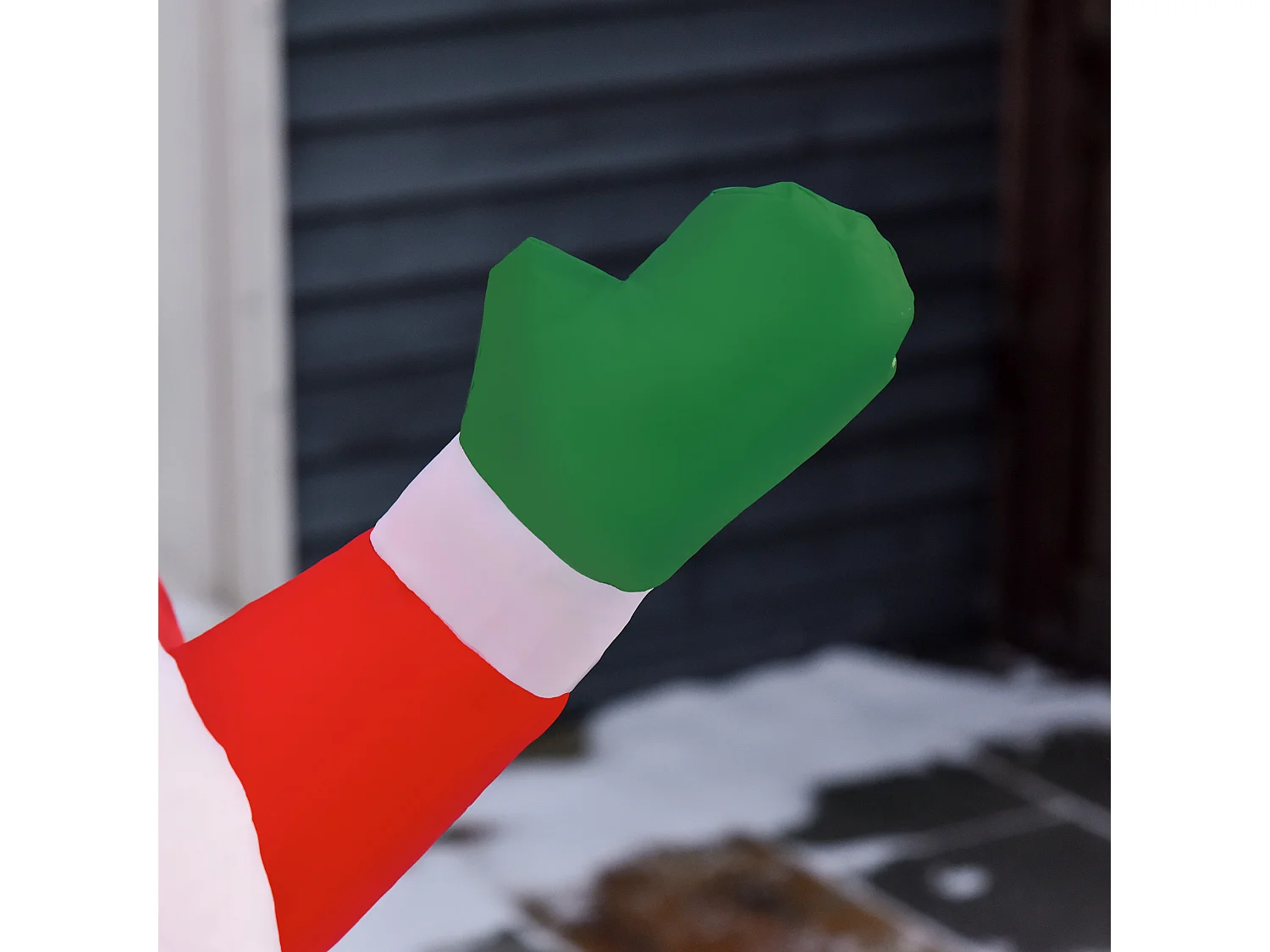 Babbo natale gonfiabile su mongolfiera da esterno 80x85x250cm