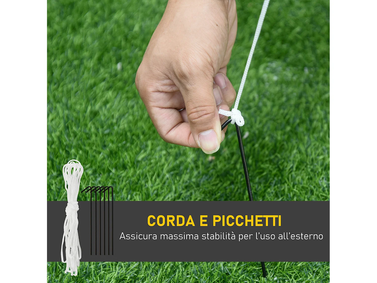 Babbo natale gonfiabile alto 243 cm con bastone di zucchero 2 luci led