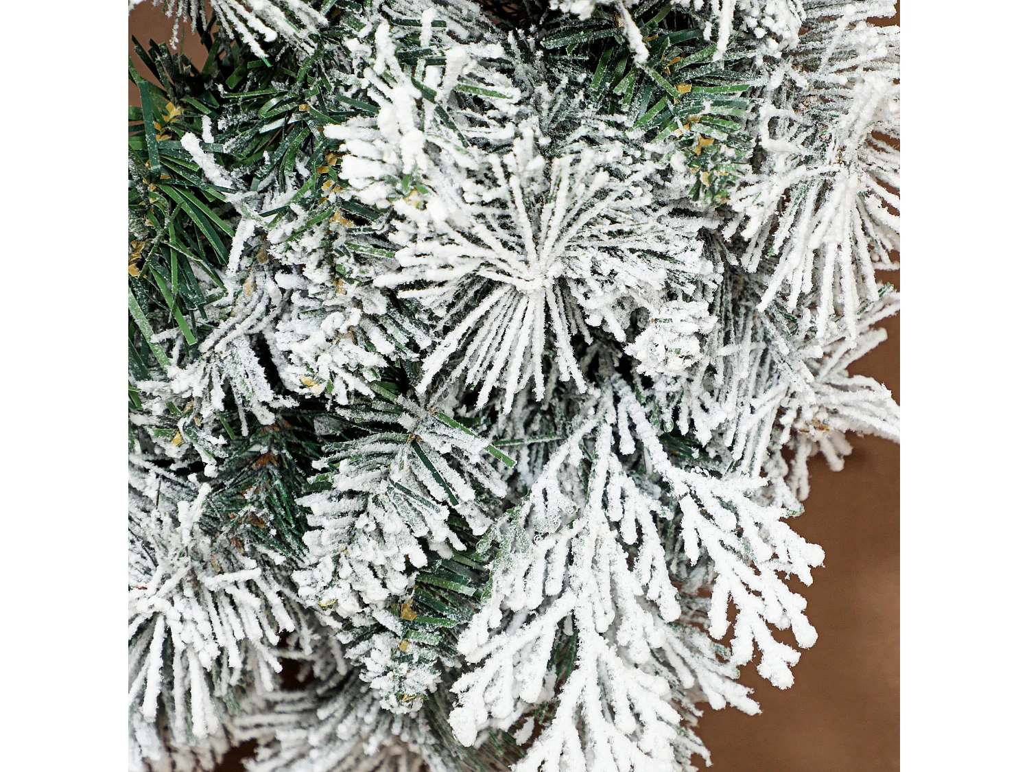 Ghirlanda natalizia da 60 cm con 35 luci led e rami innevati