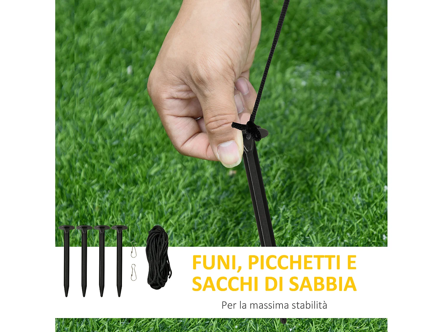 Babbo natale gonfiabile con slitta e 3 renne 6 luci integrate