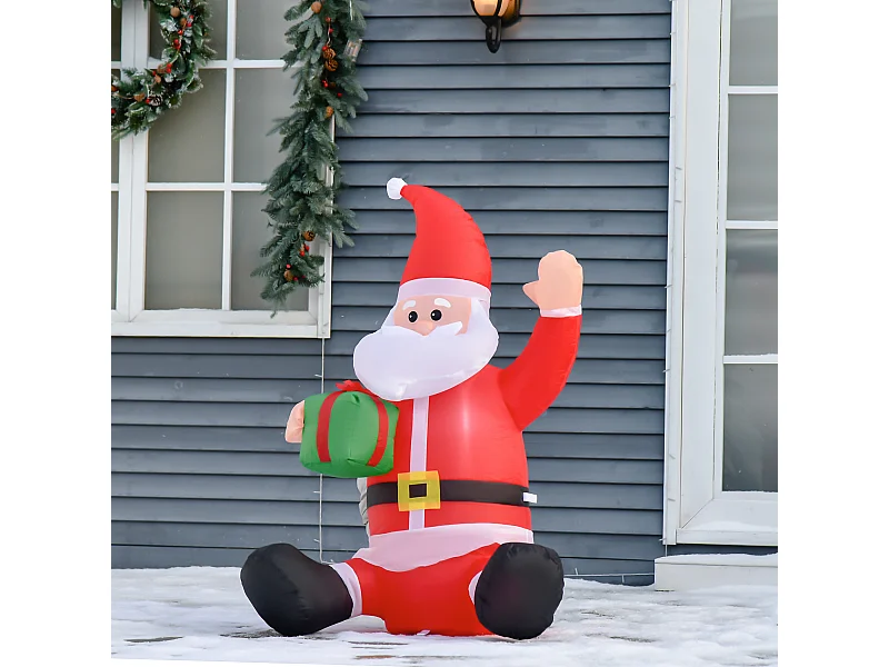 Babbo natale gigante gonfiabile impermeabile 70x50x120cm