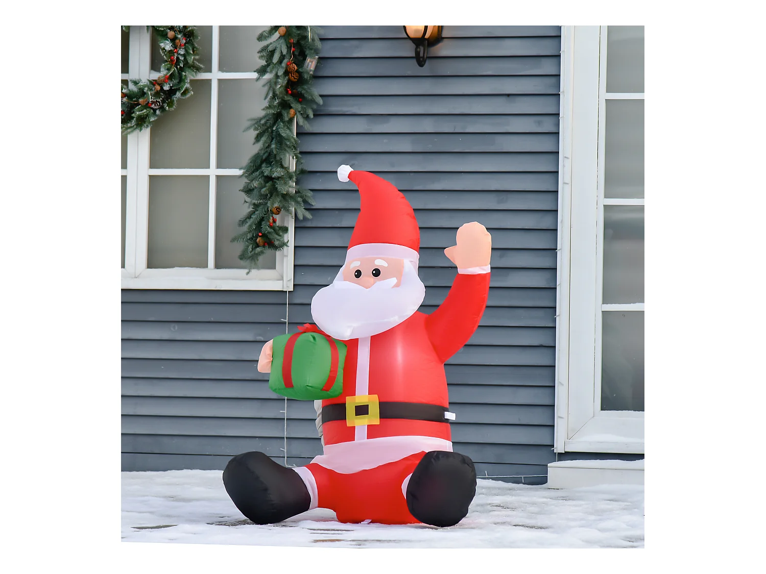 Babbo natale gigante gonfiabile impermeabile 70x50x120cm