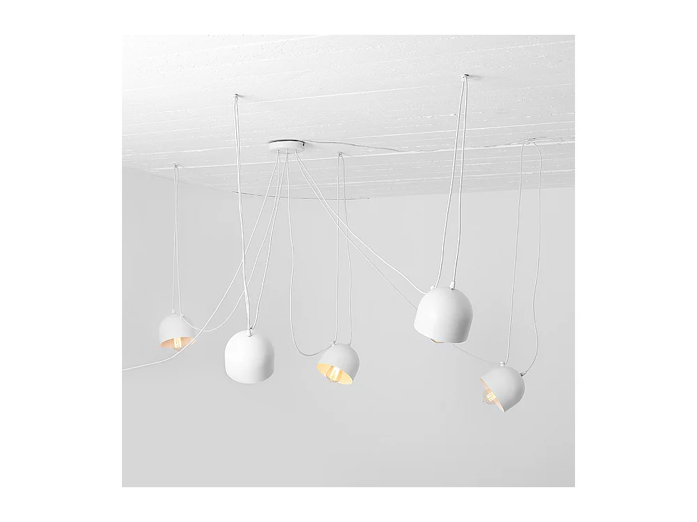 Hängelampen POPO 6, weiß, Ø 15 cm
