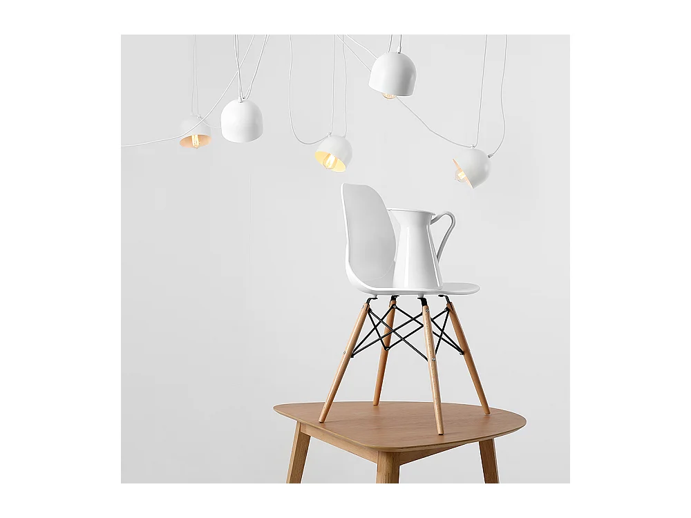 Hängelampen POPO 6, weiß, Ø 15 cm