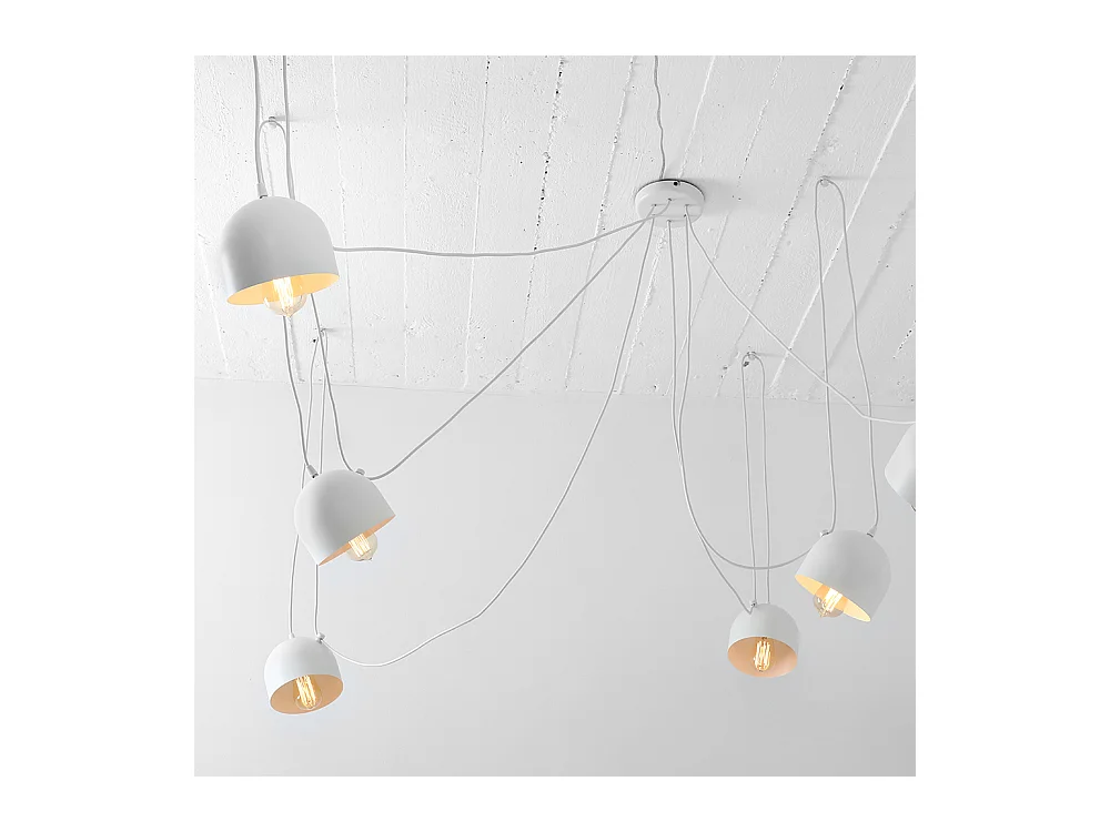 Hängelampen POPO 6, weiß, Ø 15 cm