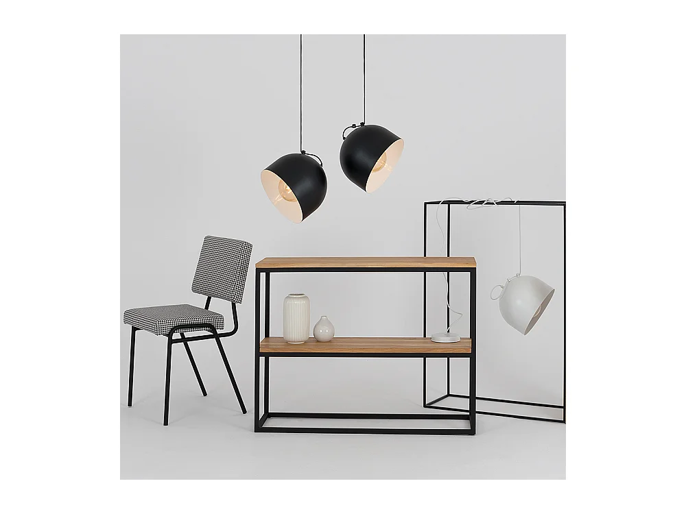 Hanglamp POPO L 2, zwart, Ø 23 cm
