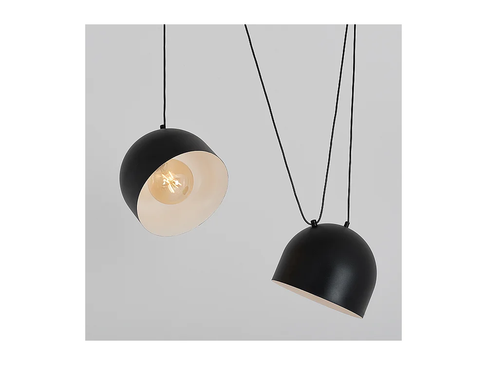 Hanglamp POPO L 2, zwart, Ø 23 cm