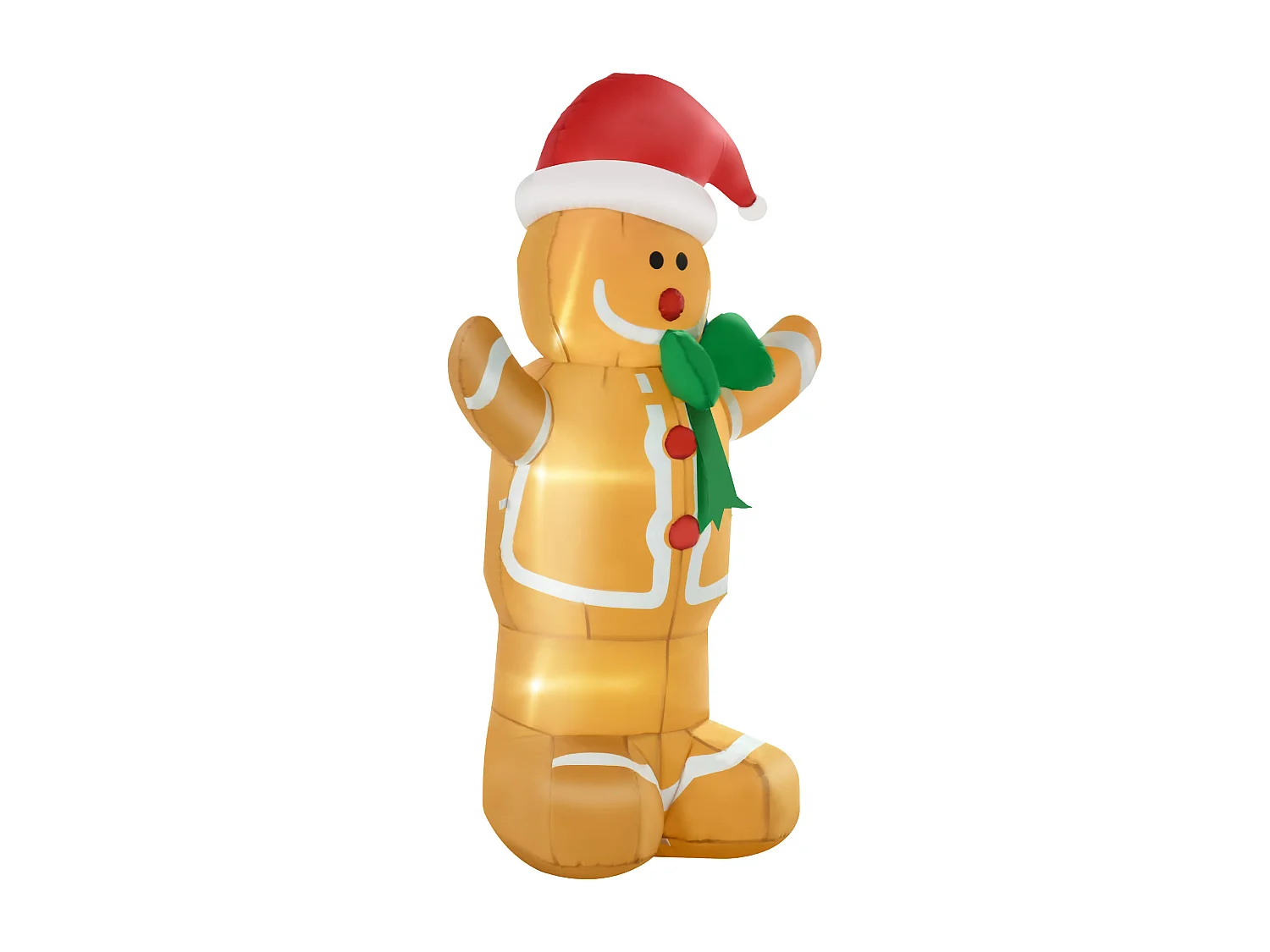 Omino pan di zenzero gonfiabile esterno luci led e gonfiatore