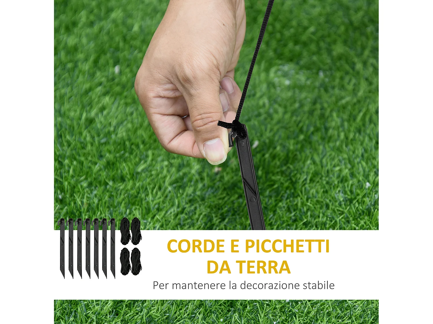 Albero di natale gonfiabile con babbo natale cagnolino e luci