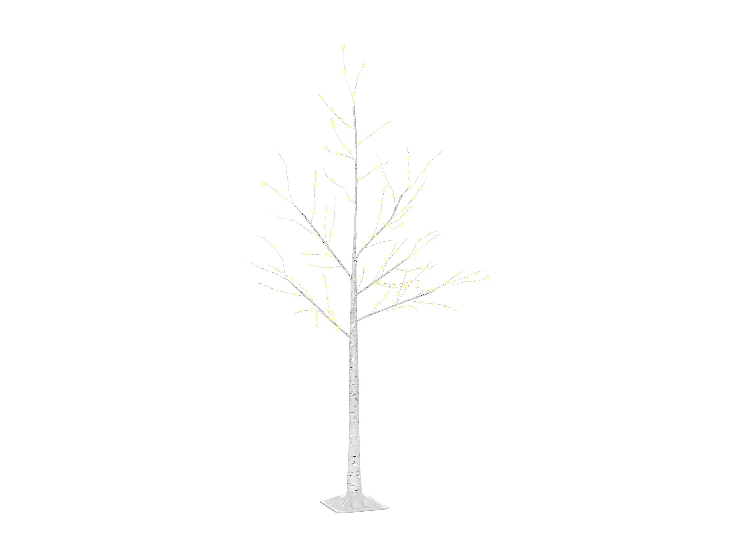 Albero di natale bianco con luci led per interni ed esterni