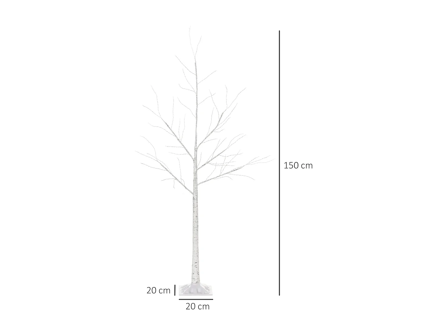 Albero di natale bianco con luci led per interni ed esterni