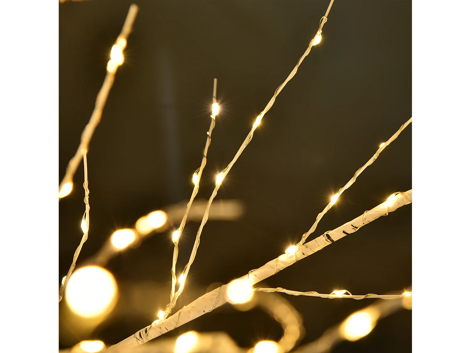 Albero di natale bianco con luci led per interni ed esterni