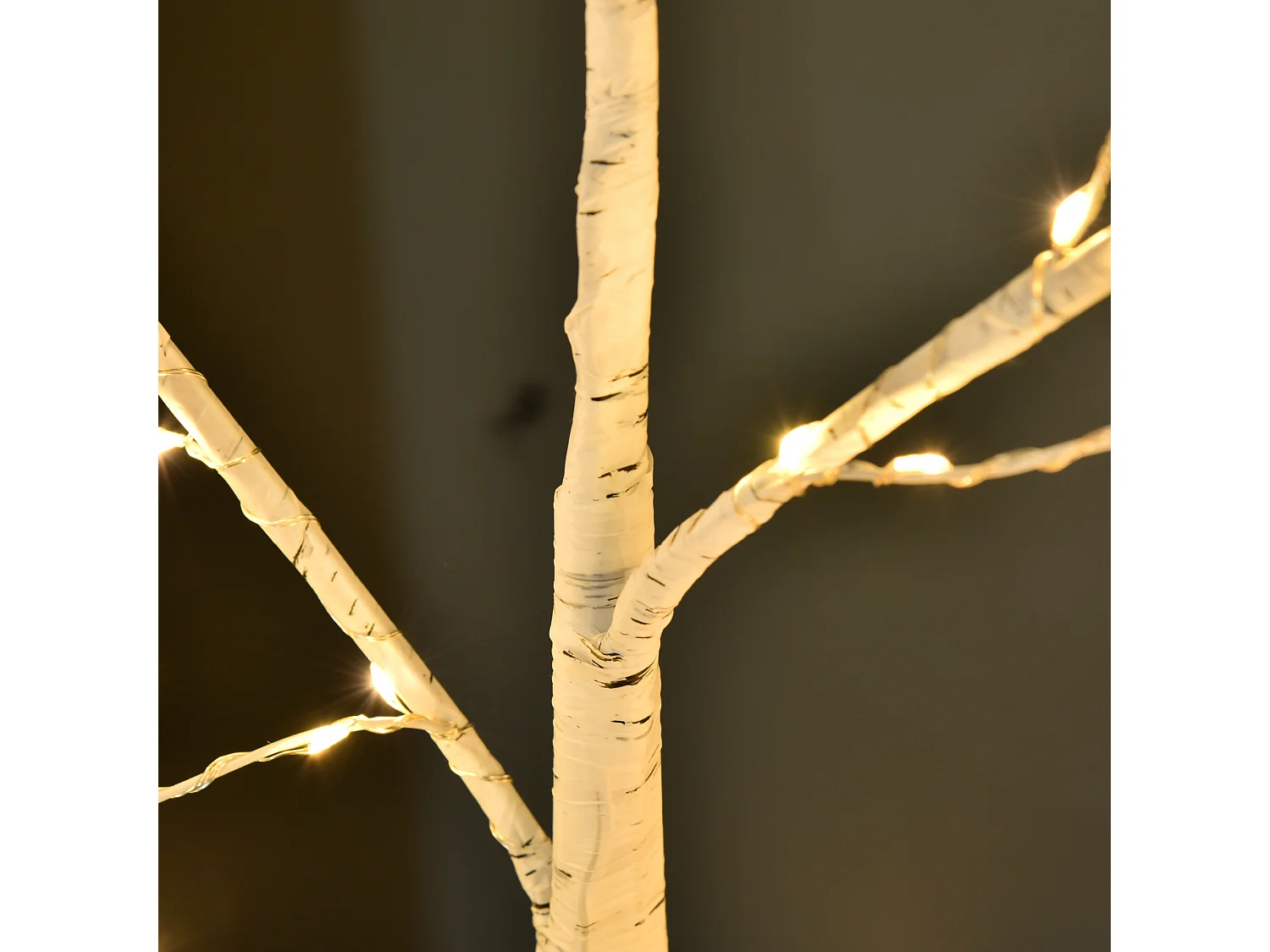 Albero di natale bianco con luci led per interni ed esterni