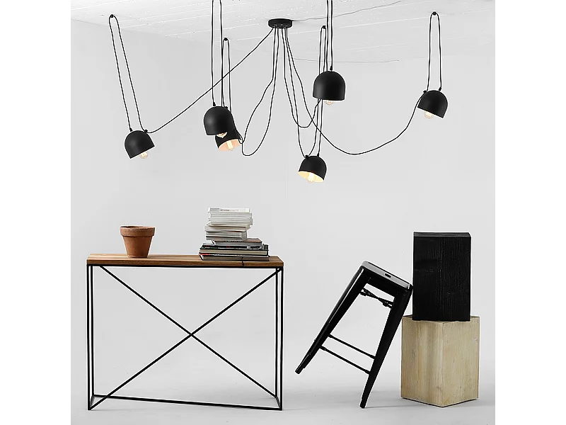 Suspensions POPO 6, noires, Ø 15 cm