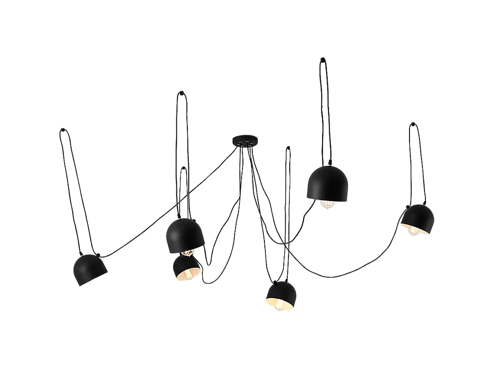 Suspensions POPO 6, noires, Ø 15 cm