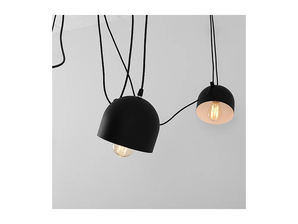 Suspensions POPO 6, noires, Ø 15 cm