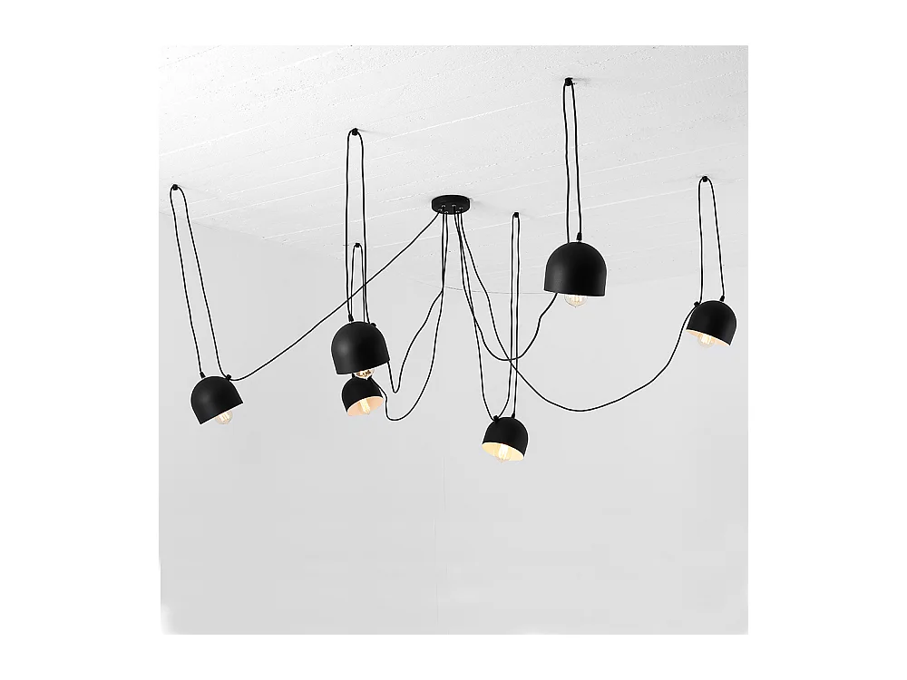 Suspensions POPO 6, noires, Ø 15 cm