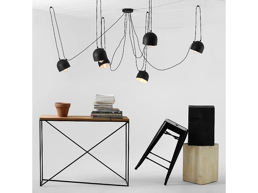 Suspensions POPO 6, noires, Ø 15 cm