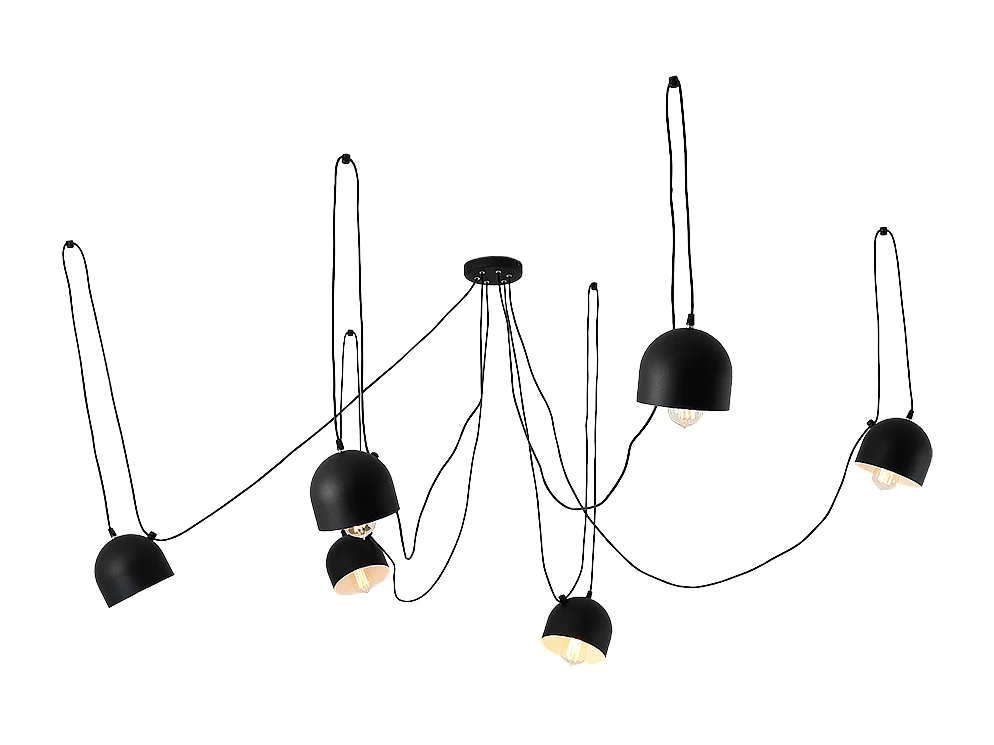 Suspensions POPO 6, noires, Ø 15 cm