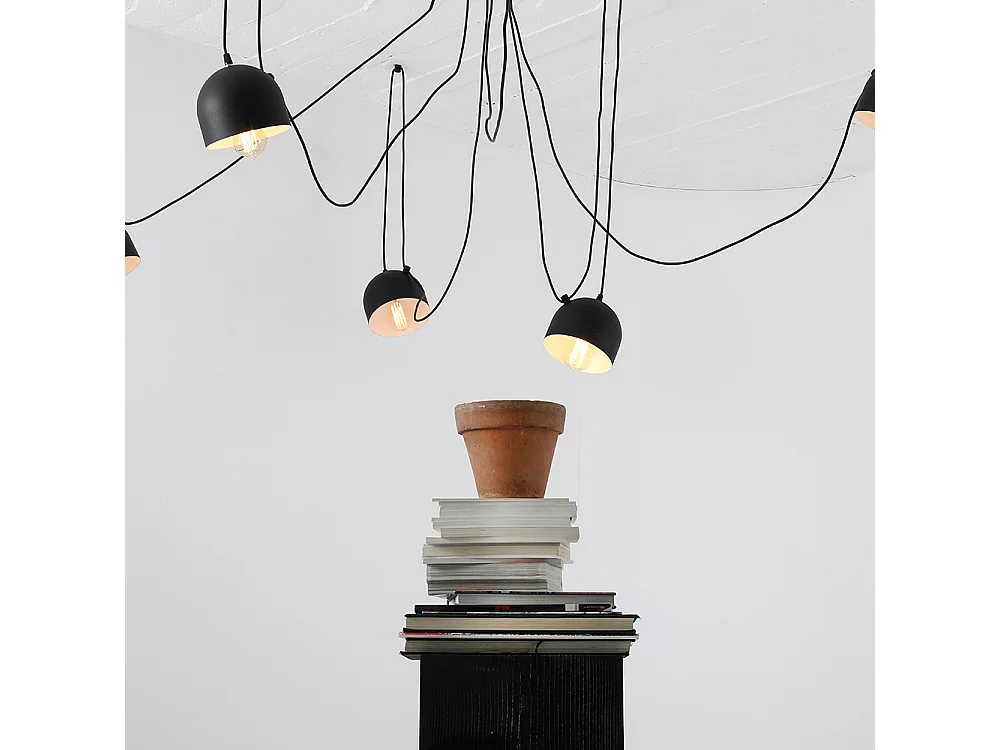 Suspensions POPO 6, noires, Ø 15 cm