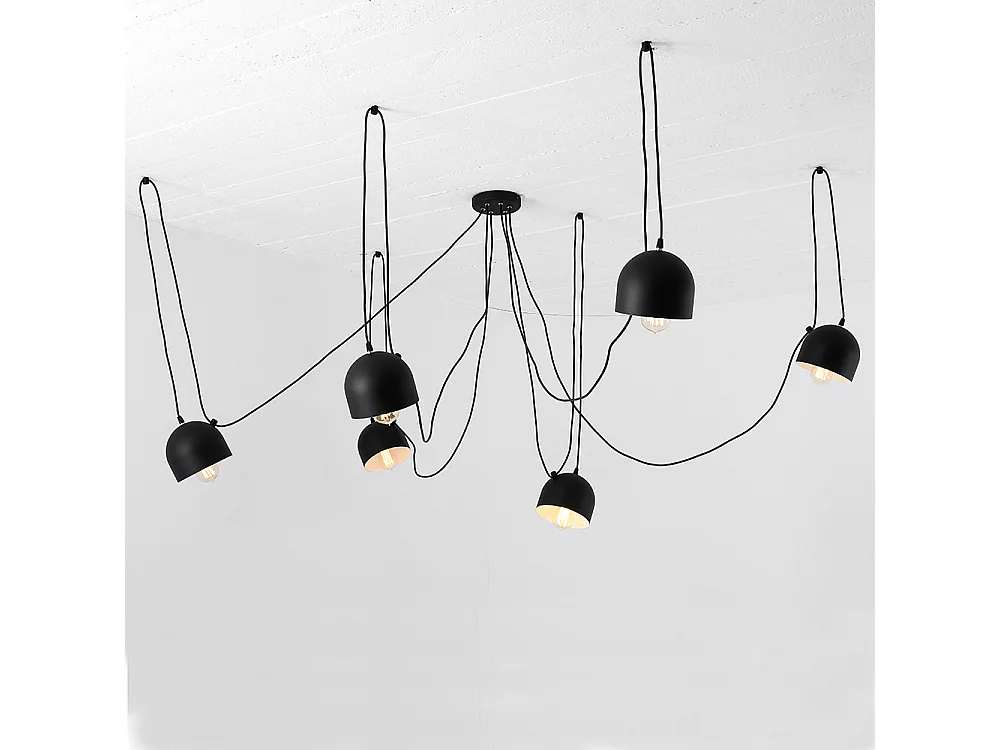 Suspensions POPO 6, noires, Ø 15 cm