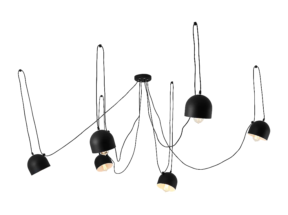 Suspensions POPO 6, noires, Ø 15 cm