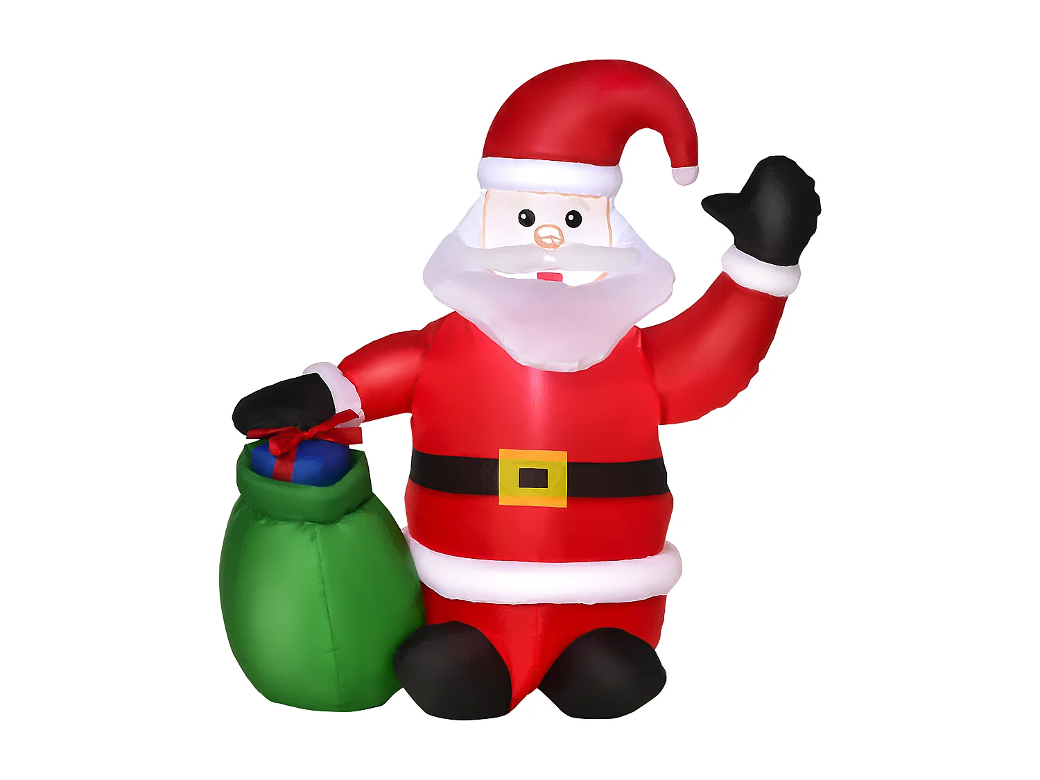 Babbo natale gonfiabile luminoso a led in poliestere con ventilatore