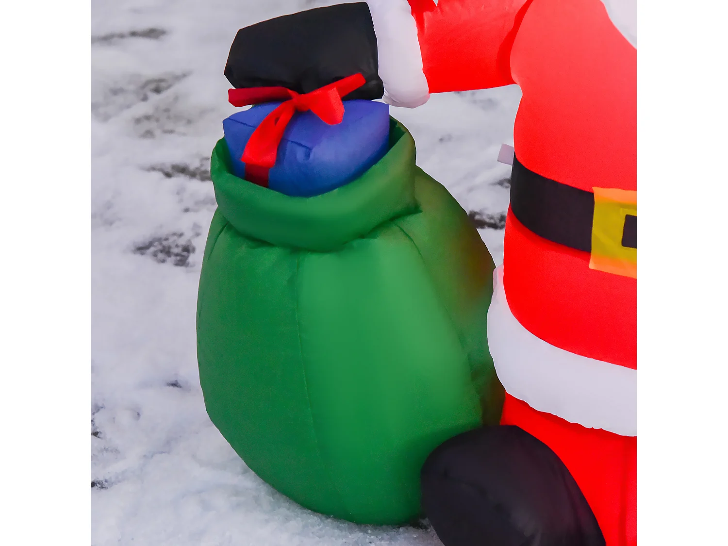 Babbo natale gonfiabile luminoso a led in poliestere con ventilatore