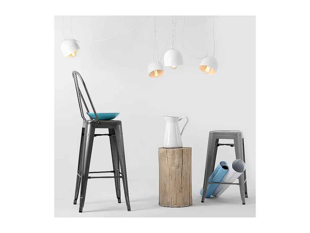 Hängelampen POPO 4, weiß, Ø 15 cm