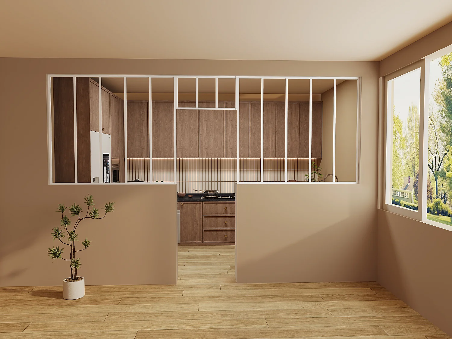 Lot de 2 verrières atelier avec imposte en aluminium thermolaqué - 2 x L150 x H130 + L73 x H40 cm - Blanc - BAYVIEW