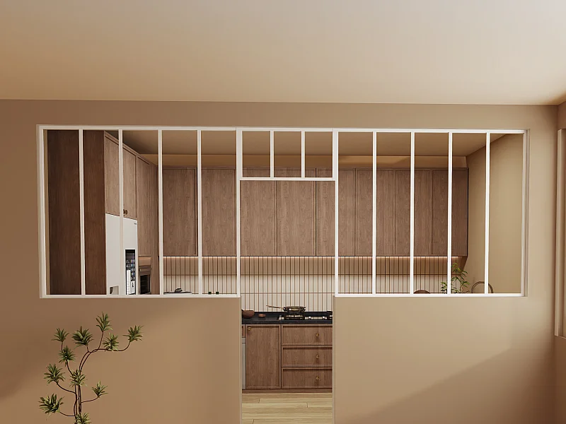 Lot de 2 verrières atelier avec imposte en aluminium thermolaqué - 2 x L150 x H130 + L73 x H40 cm - Blanc - BAYVIEW